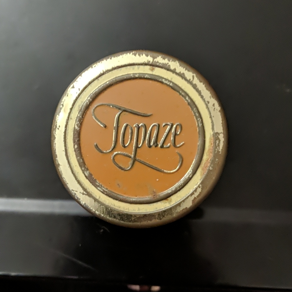 Vintage Avon Topaze Creme Perfume Jar